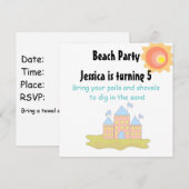 Beach Party Kaart (Voorkant / Achterkant)