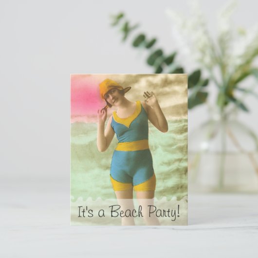 Beach Party Kaart (Staand voorkant)