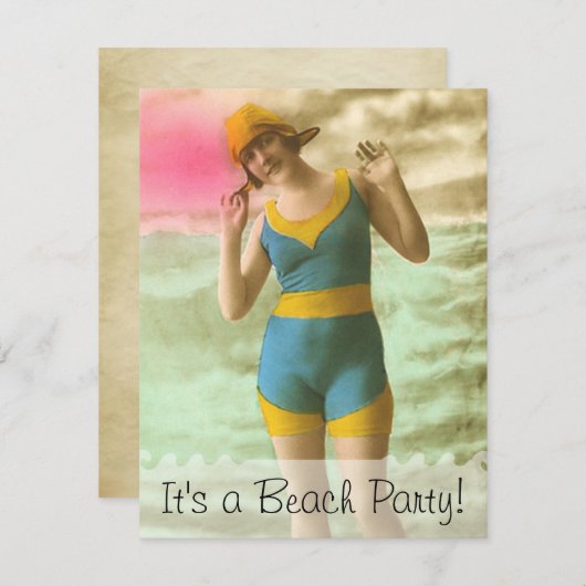 Beach Party Kaart (Voorkant / Achterkant)