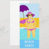 Beach party kaart (Voorkant / Achterkant)