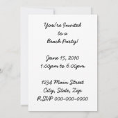 Beach Party Kaart (Achterkant)