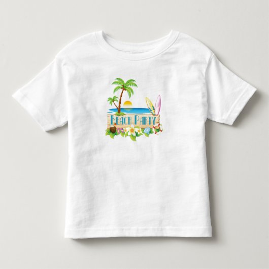 Beach Party Kinder Shirts (Voorkant)