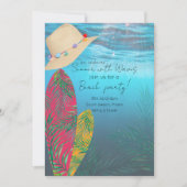 Beach party | Moderne zomerfeest Kaart (Voorkant)