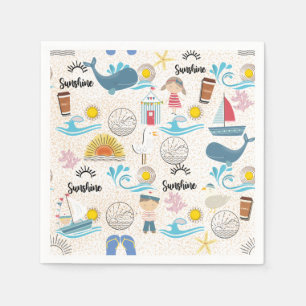 Beach party napkins servet