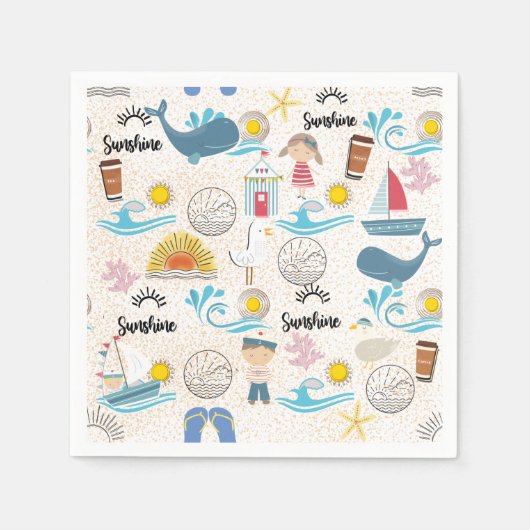 Beach party napkins servet (Voorkant)