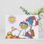 Beach Party nodigt uit Kaart (Staand voorkant)