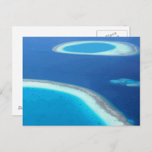 Beach Party Ocean Fun Bewaar de datum Blank Custom Aankondigingskaart (Voorkant / Achterkant)