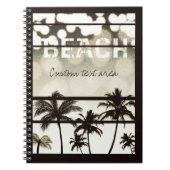 Beach Party Palm Trekt Tropisch Wit Warm Night Notitieboek (Voorkant)
