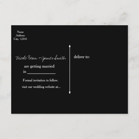 Beach Party palm Trepical White Hot Aankondigingskaart (Achterkant)