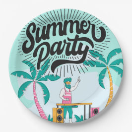 Beach Party Paper Borden – Tropical Luau Beschikba Papieren Bordje