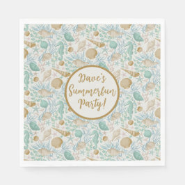 Beach Party Paper Napkins, Standard Luncheon Servet