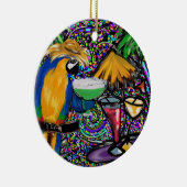 Beach Party Parrot Keramisch Ornament (Rechts)