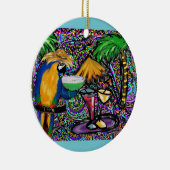 Beach Party Parrot Keramisch Ornament (Rechts)