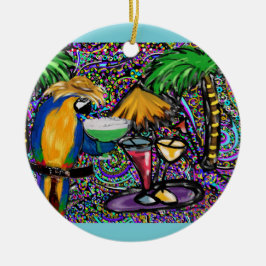 Beach Party Parrot Keramisch Ornament