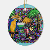 Beach Party Parrot Keramisch Ornament (Links)