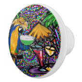 Beach Party Parrot Keramische Knop (Rechts)
