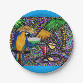 Beach Party Parrot Papieren Bordje (Voorkant)