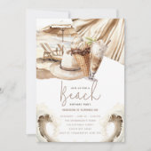 Beach Party Pastel Zand Verjaardag Kaart (Voorkant)