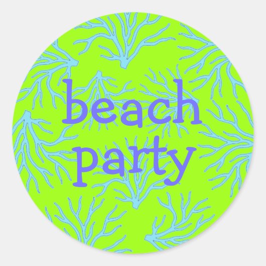 BEACH PARTY PICKNICKSPELLEN STICKERS (Voorkant)