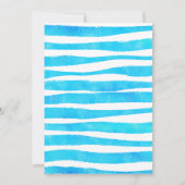 Beach Party Retro Van, Surfboard Invitation Kaart (Achterkant)