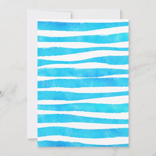 Beach Party Retro Van, Surfboard Invitation Kaart (Achterkant)