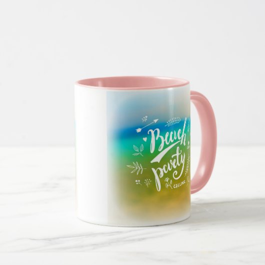 Beach Party Roepen Mok (Voorkant rechts)