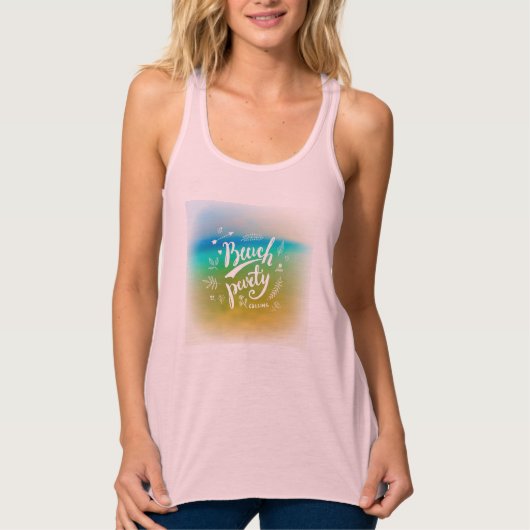 Beach Party Roepen Tanktop (Voorkant)