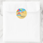 Beach party ronde sticker (Tas)