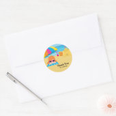 Beach party ronde sticker (Envelop)