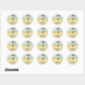 Beach Party Ronde Sticker (Vel)