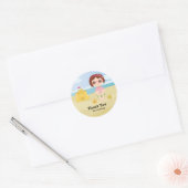 Beach Party Ronde Sticker (Envelop)
