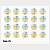 Beach Party Ronde Sticker (Vel)