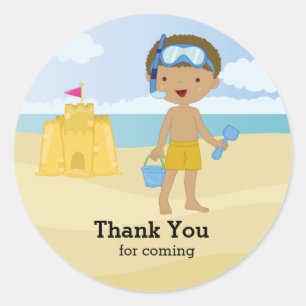 Beach Party Ronde Sticker