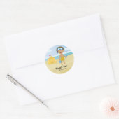 Beach Party Ronde Sticker (Envelop)