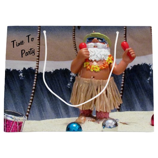 Beach Party Santa Claus - Grote Cadeautas (Voorkant)