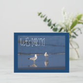Beach Party Seagulls! Kaart (Staand voorkant)