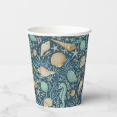 Beach Party Seashells Paper Cups: 8 oz Paper Cup, Papieren Bekers (Achterkant)