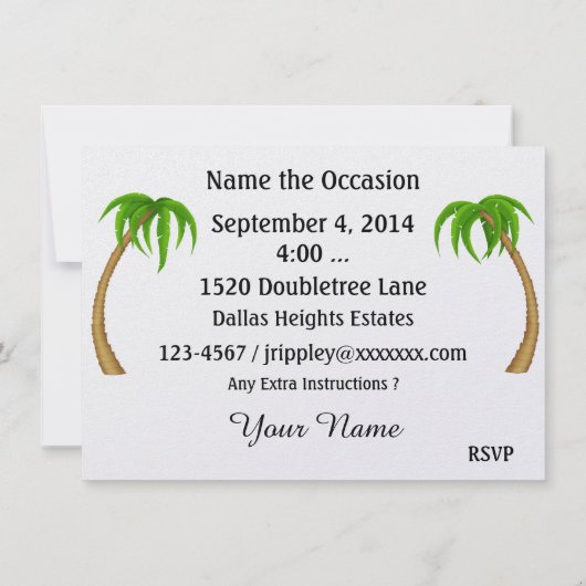 Beach Party - SRF Kaart (Achterkant)