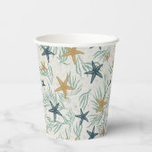 Beach Party Starfish Paper Cups: 8 oz Paper Cup Papieren Bekers (Achterkant)