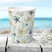 Beach Party Starfish Paper Cups: 8 oz Paper Cup Papieren Bekers