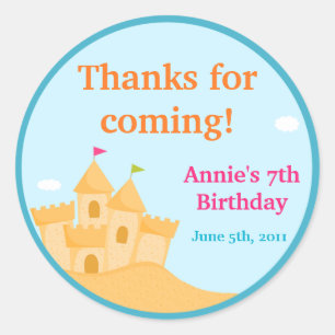  Beach Party-sticker Ronde Sticker