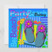 Beach Party - Summer Fun Teenslippers Kaart (Voorkant)