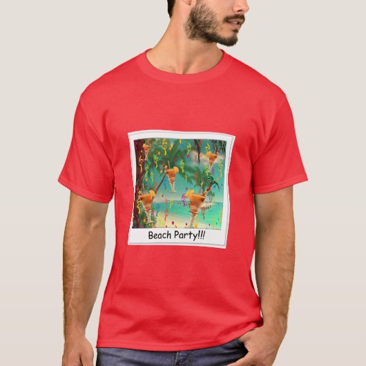 Beach Party!! T-shirt (Voorkant)