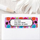 Beach Party Teenslippers Sunglazen Beachball Paars Etiket (Insitu)