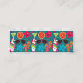 Beach Party Teenslippers Zonnebril Beach Blue Mini Visitekaartje (Achterkant)