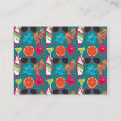 Beach Party Teenslippers Zonnebril Beach Blue Visitekaartje (Achterkant)