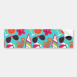 Beach Party Teenslippers Zonnebrillen Beach Ball B Bumpersticker