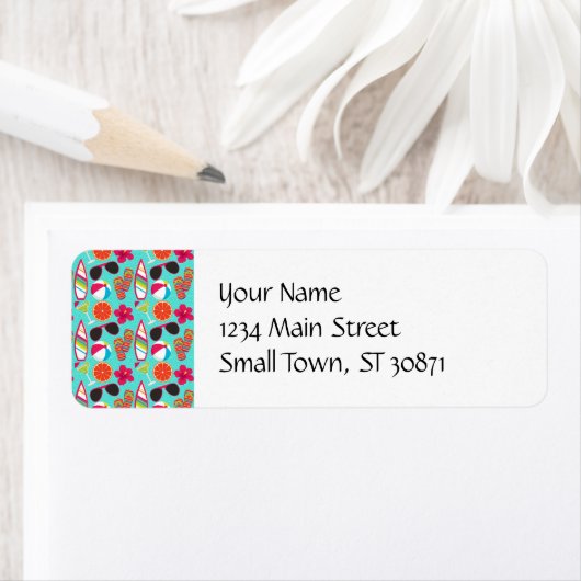 Beach Party Teenslippers Zonnebrillen Beach Ball B Etiket (Insitu)