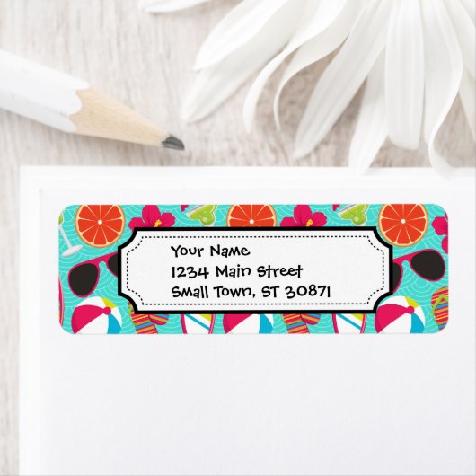 Beach Party Teenslippers Zonnebrillen Beach Ball B Etiket (Insitu)