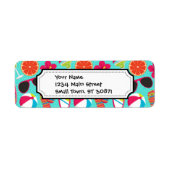 Beach Party Teenslippers Zonnebrillen Beach Ball B Etiket (Voorkant)